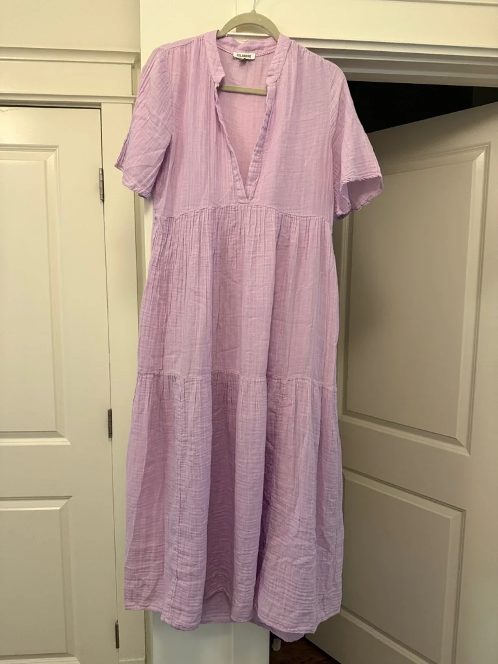 Celandine Anthropologie Lavender Tiered Flowy Maxi Dress - Ultra-soft - Picture 1 of 3